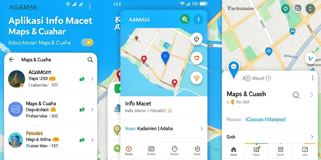 Antarmuka AGAM66 yang menampilkan informasi kemacetan terkini dan rute pilihan.