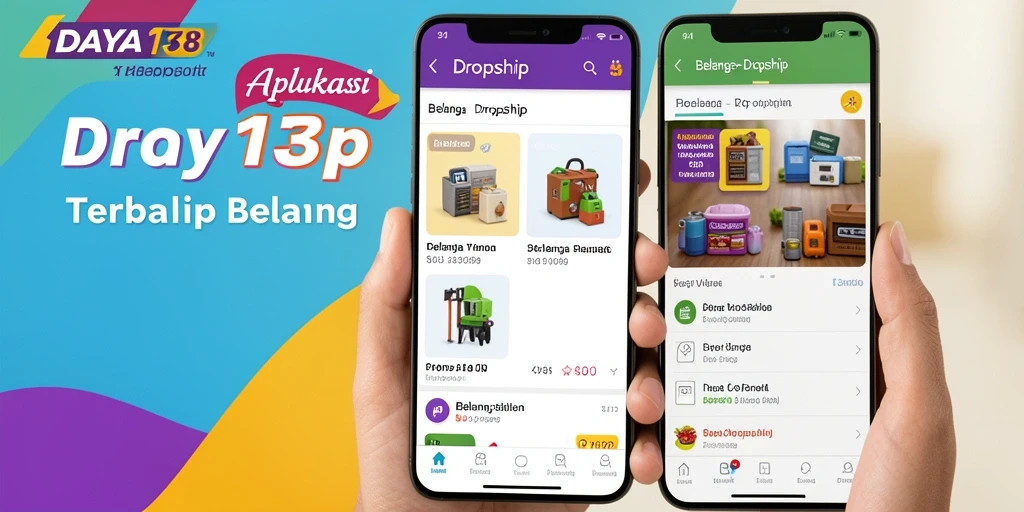 Tampilan antarmuka aplikasi DAYA138 yang modern dan fungsional untuk dropship.