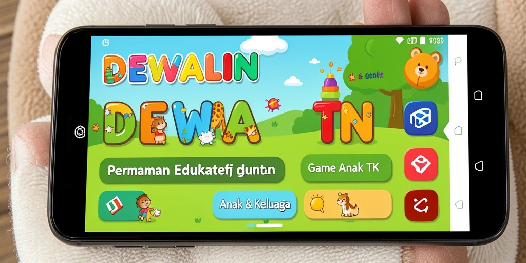 Antarmuka DEWALIN yang ceria dan ramah anak.