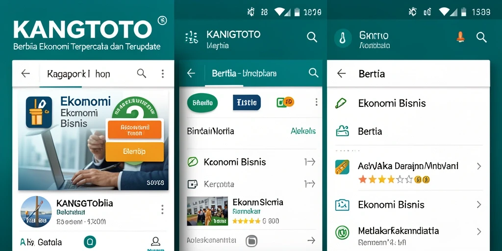 Tampilan antarmuka utama aplikasi KANGTOTO yang modern dan informatif.
