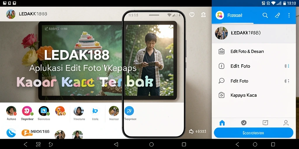 Antarmuka LEDAK188 dengan fitur edit foto kertas kaca yang inovatif.