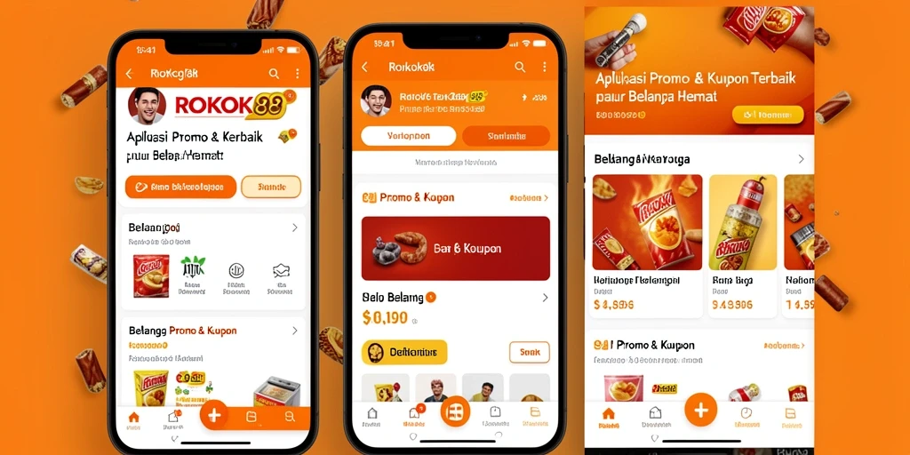 Tampilan antarmuka ROKOK88 menampilkan promo menarik untuk belanja.