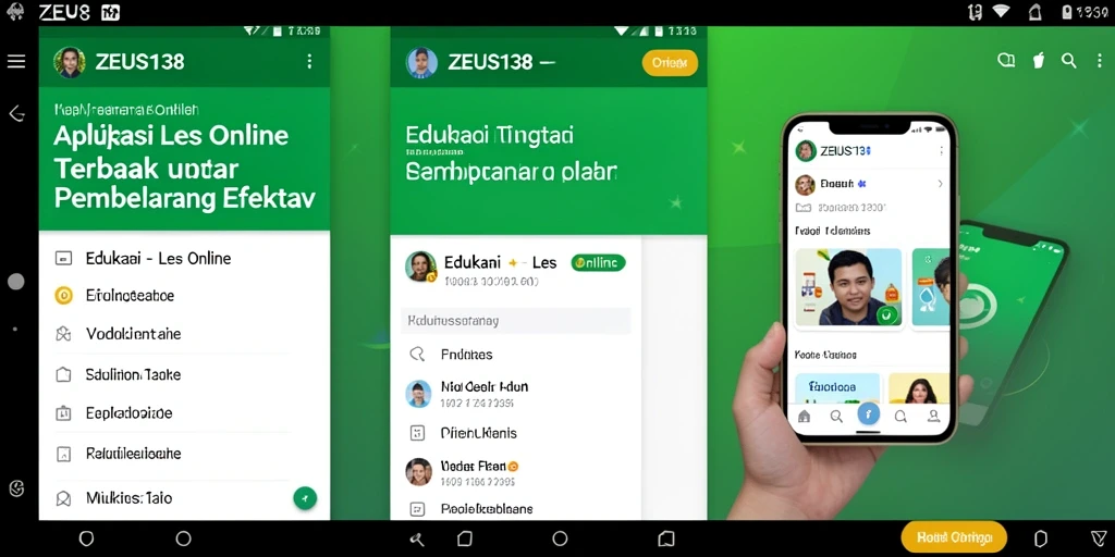 Antarmuka pengguna ZEUS138 yang intuitif untuk pengalaman Les Online.